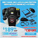 BBR Tuning 38cc Lock-N-Load Friction Drive Bicycle Engine Kit- 4-Stroke