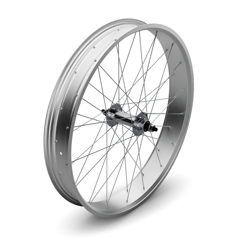 26" Fat Tire Beach Cruiser Wheel - Silver - Front Wheel Only