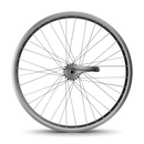 26" Fat Tire Coaster Brake Beach Cruiser Wheel - Silver - Rear Wheel Only