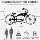 Tracer 500W Twenty5 GT Chopper Cruiser Electric Bike