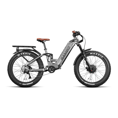 Rambo 1000W Hellcat Dual Motor AWD Full Suspension Step-Thru Electric Bike
