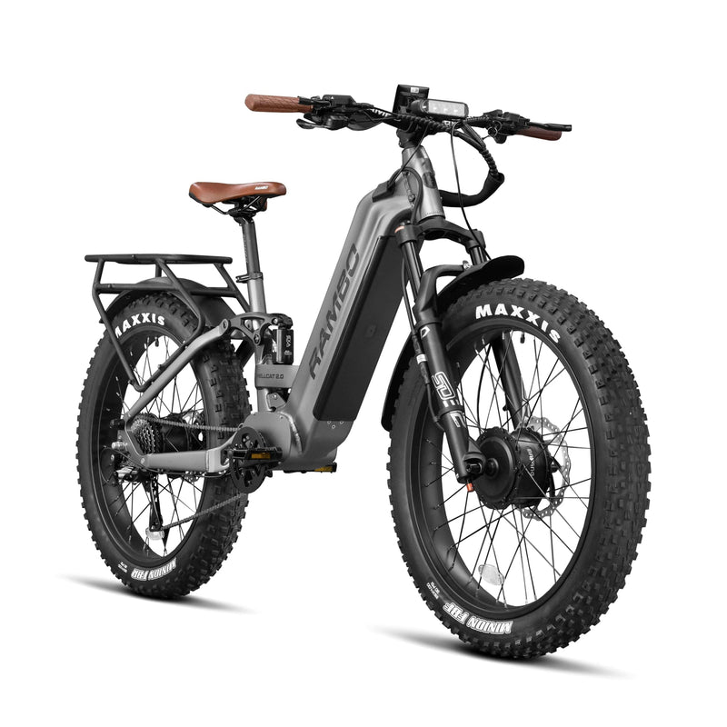 Rambo 1000W Hellcat Dual Motor AWD Full Suspension Step-Thru Electric Bike