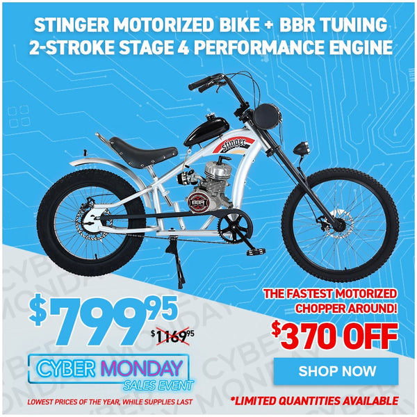 Stinger Motorized Bike + BBR Tuning 2-Stroke Stage 4 Performance Engine