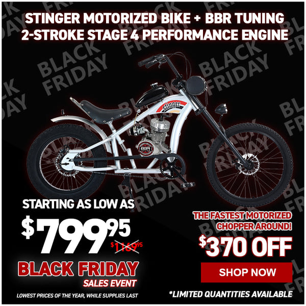 Stinger Motorized Bike + BBR Tuning 2-Stroke Stage 4 Performance Engine