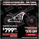 Stinger Motorized Bike + BBR Tuning 2-Stroke Stage 4 Performance Engine