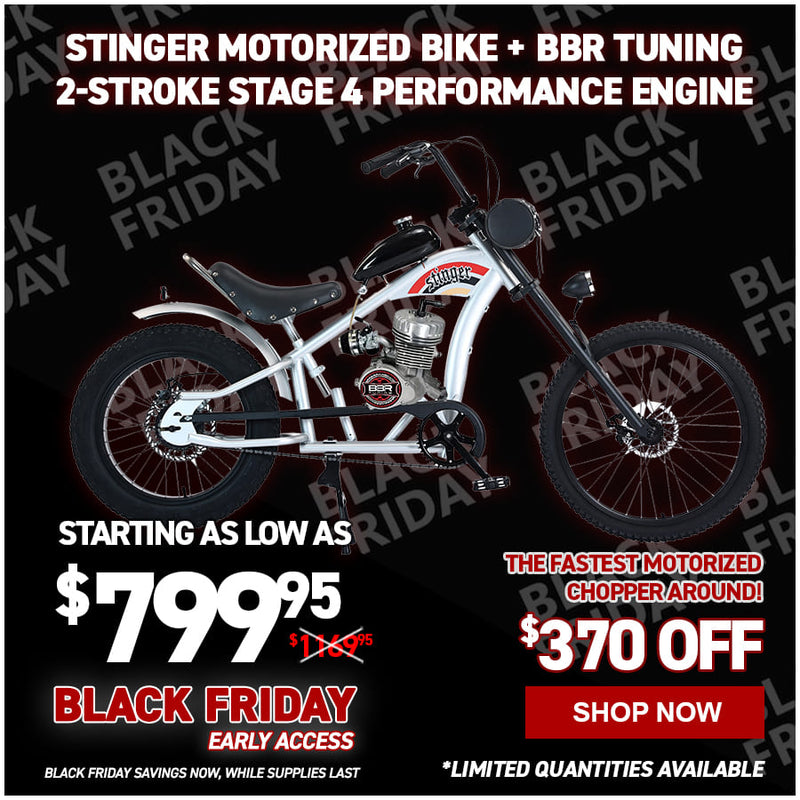 Stinger Motorized Bike + BBR Tuning 2-Stroke Stage 4 Performance Engine