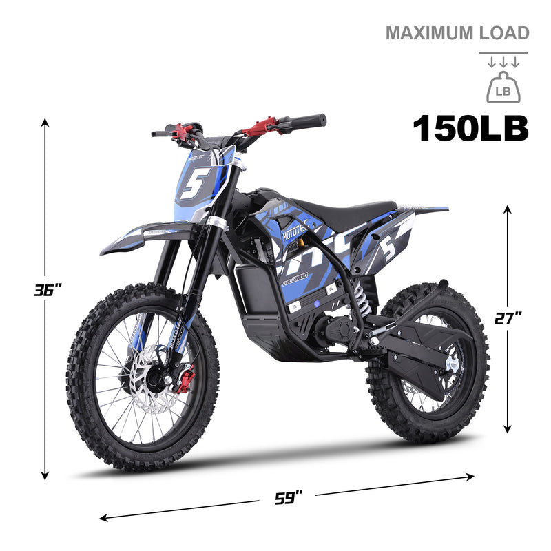 MotoTec 60v 2000w Pro Electric Dirt Bike Lithium