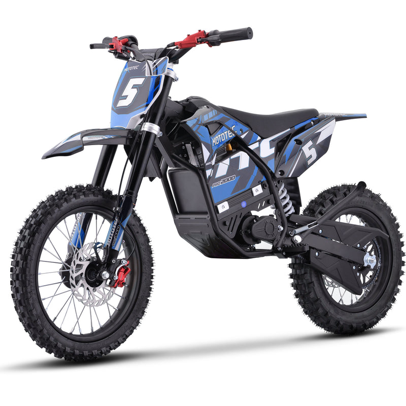 MotoTec 60v 2000w Pro Electric Dirt Bike Lithium