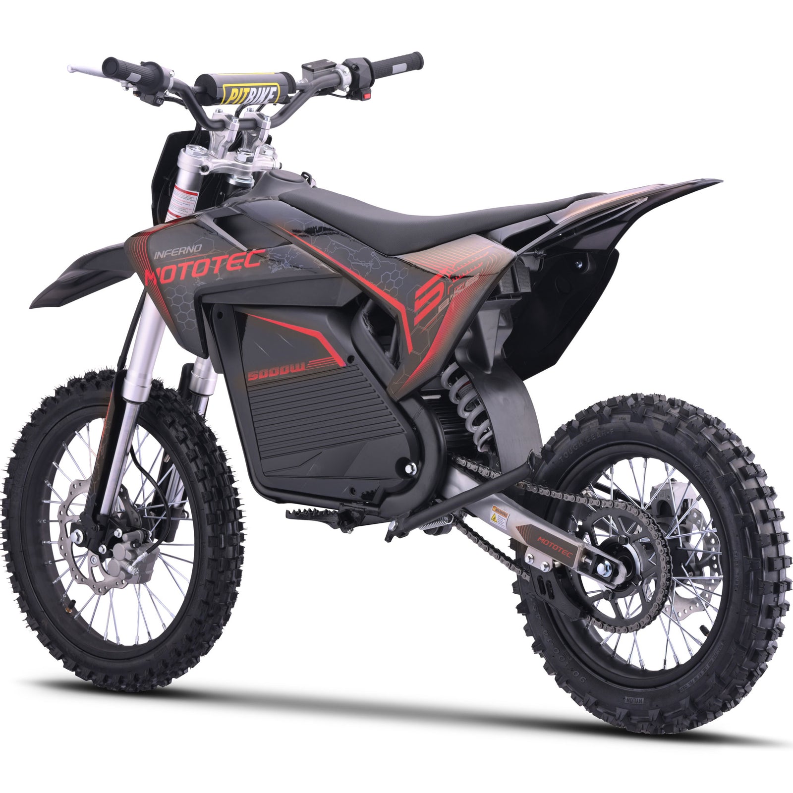 MotoTec 72V Pro Electric Dirt Bike 5000W Lithium - 50 MPH Top Speed