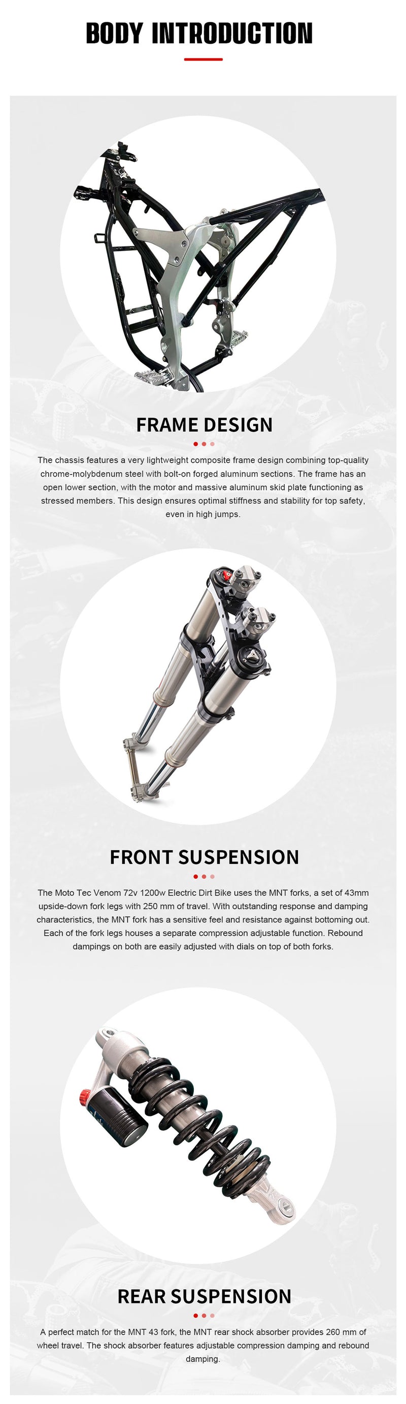 MotoTec 12000w Venom 72v  Electric Dirt Bike