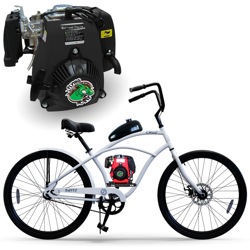 Chain Drive 4-Stroke Motorized Bicycle Switz Cruz 26