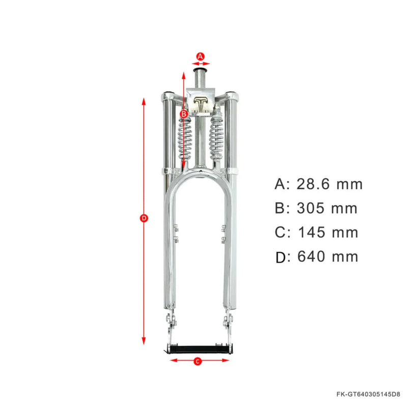 Motorized Bicycle Tracer 26 Inch-29 Inch Adjustable Dual Spring Fork Dimension