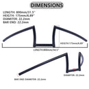 Motorized Bicycle Tracer W-Type Steel Handlebar Black dimensions