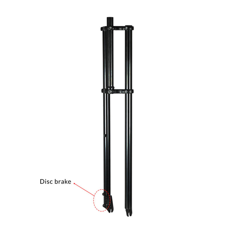 Motorized Bicycle Triple Tree Fork 1 Inch Steerer Black disk brake