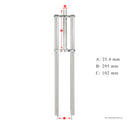 Motorized Bicycle Triple Tree Fork 1 Inch Steerer Chrome dimension
