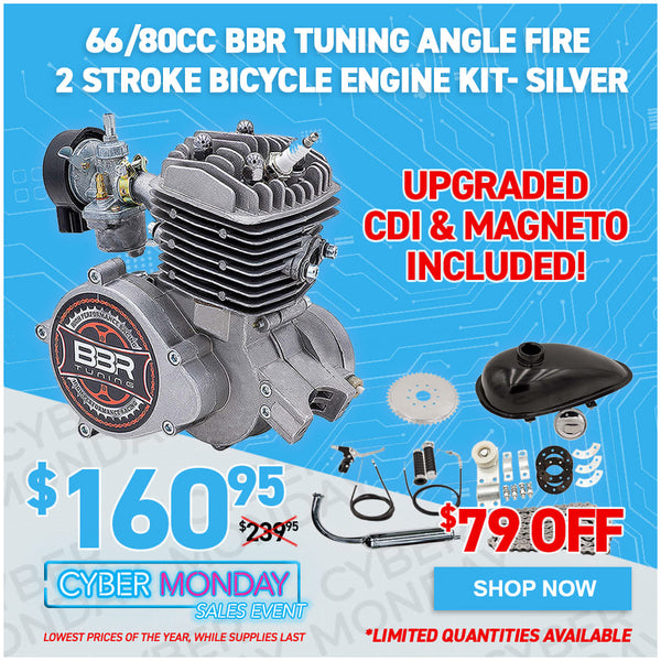 66/80cc BBR Tuning Angle Fire Bicycle Engine Kit - 2 Stroke