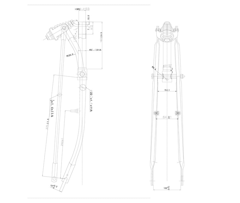 Springer fork specifications and measurements
