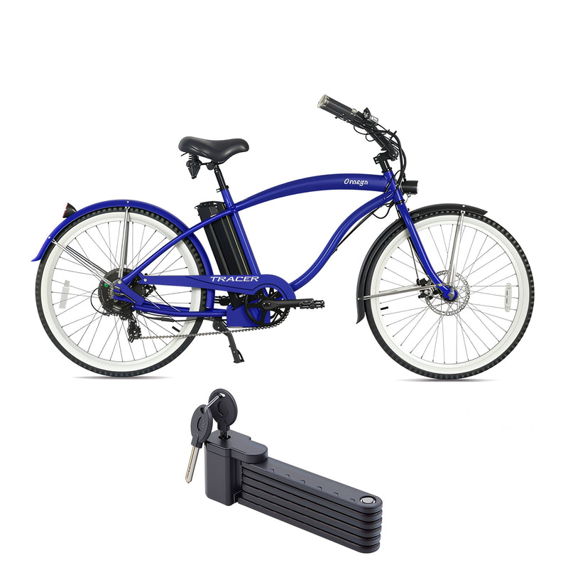 Tracer 500W 26" Omega Men's Beach Cruiser Electric Bike