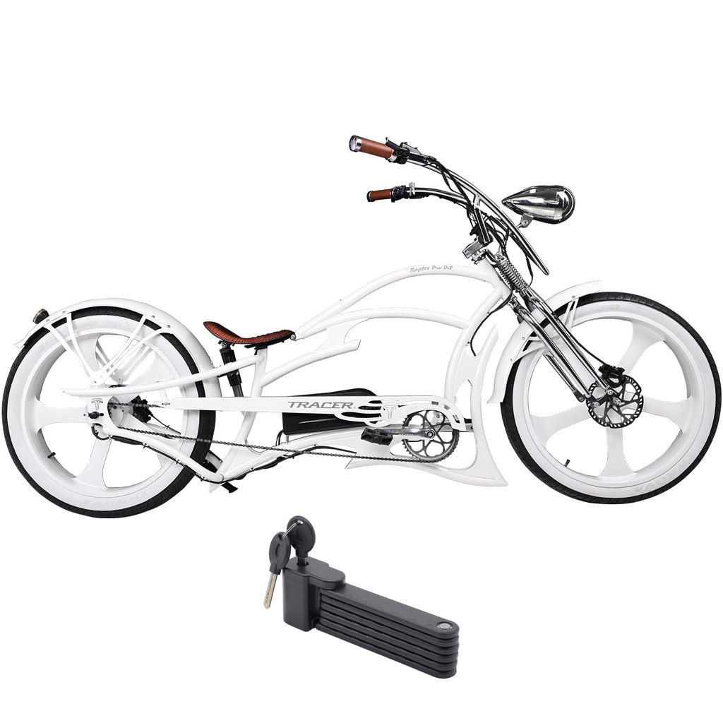 Tracer 800W Raptor Pro DS Chopper Stretch Cruiser Electric Bike