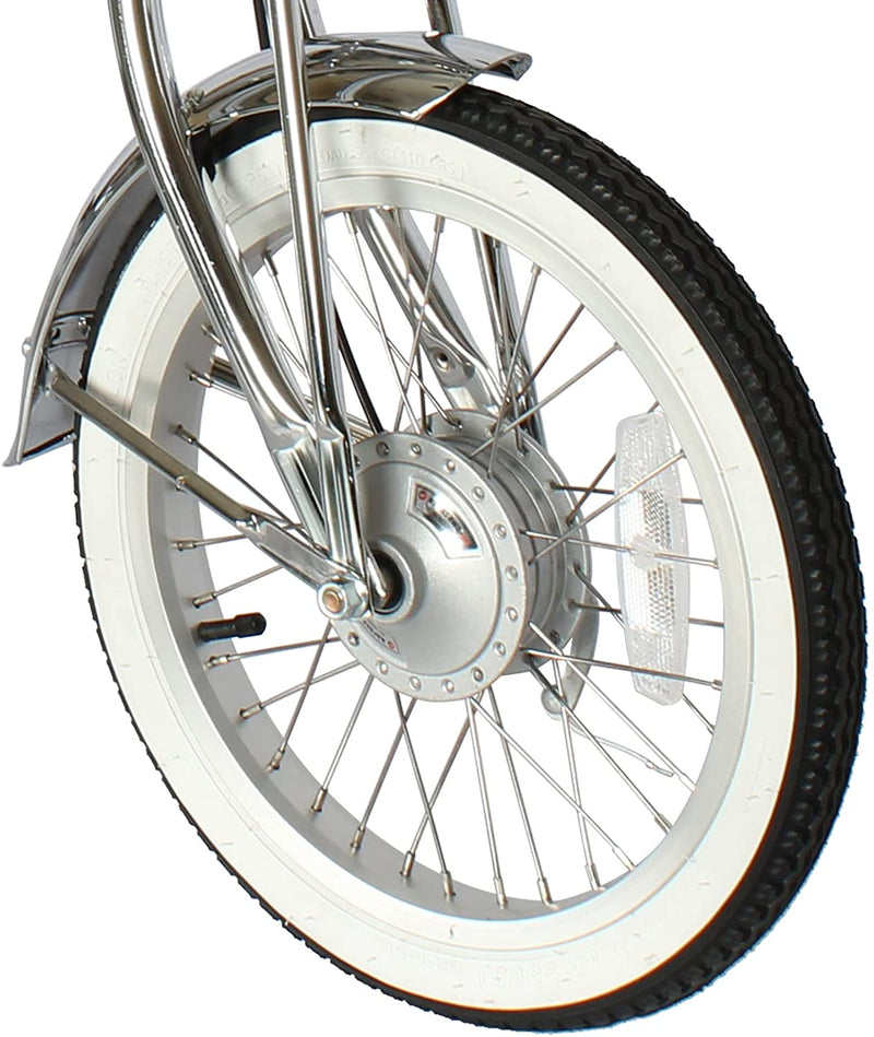 Tracer Smart Classic Lowrider Beach Cruiser Single Speed Bike Chrome Front Wheel