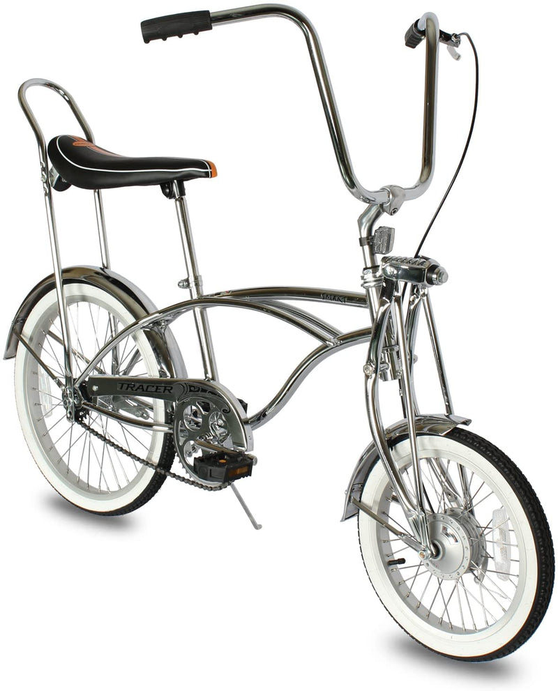 Tracer Smart Classic Lowrider Beach Cruiser Single Speed Bike Chrome Right Angle View