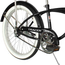Tracer Smart Classic Lowrider Beach Cruiser Single Speed Bike Matte Black Rear Wheel