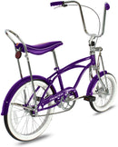 Tracer Smart Classic Lowrider Beach Cruiser Single Speed Bike Purple Back Right Angle View