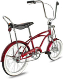 Tracer Smart Classic Lowrider Beach Cruiser Single Speed Bike Red Back Right Angle View