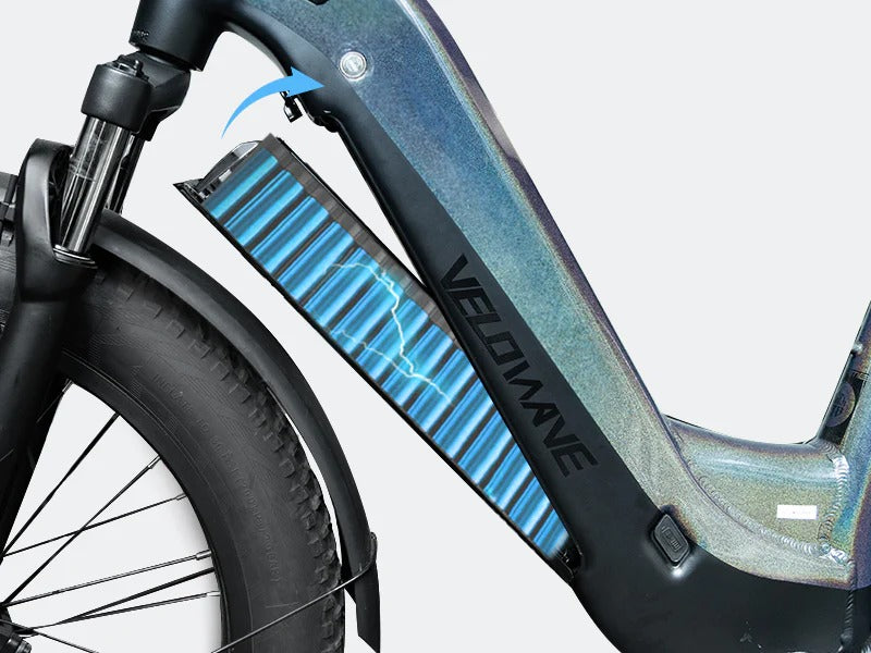 grace electric bicycle Velowave 750w Ebike W/ Bafang Geared Motor, 40-65+ Miles Per Full Charge, Green 28+MPH by pedal Velowave 750W Grace 2.0 20Ah