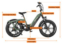 Velowave Pony Compact Step Thru Dimensions
