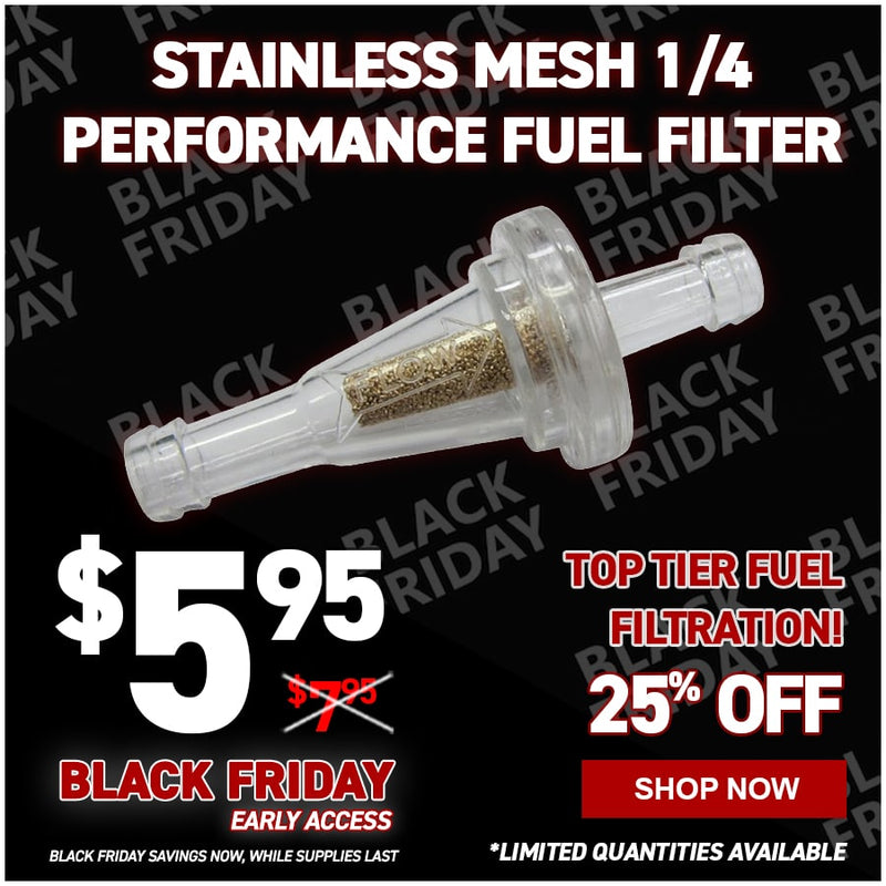 Stainless Mesh 1/4 Performance Fuel Filter