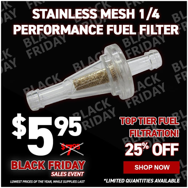 Stainless Mesh 1/4 Performance Fuel Filter