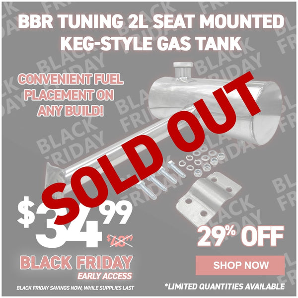 BBR Tuning 2L Seat Mounted Keg-Style Gas Tank
