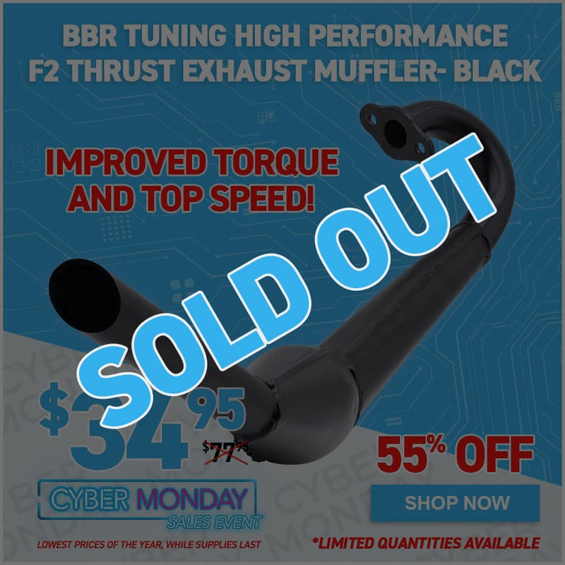 BBR Tuning High Performance F2 Thrust Exhaust Muffler- Black