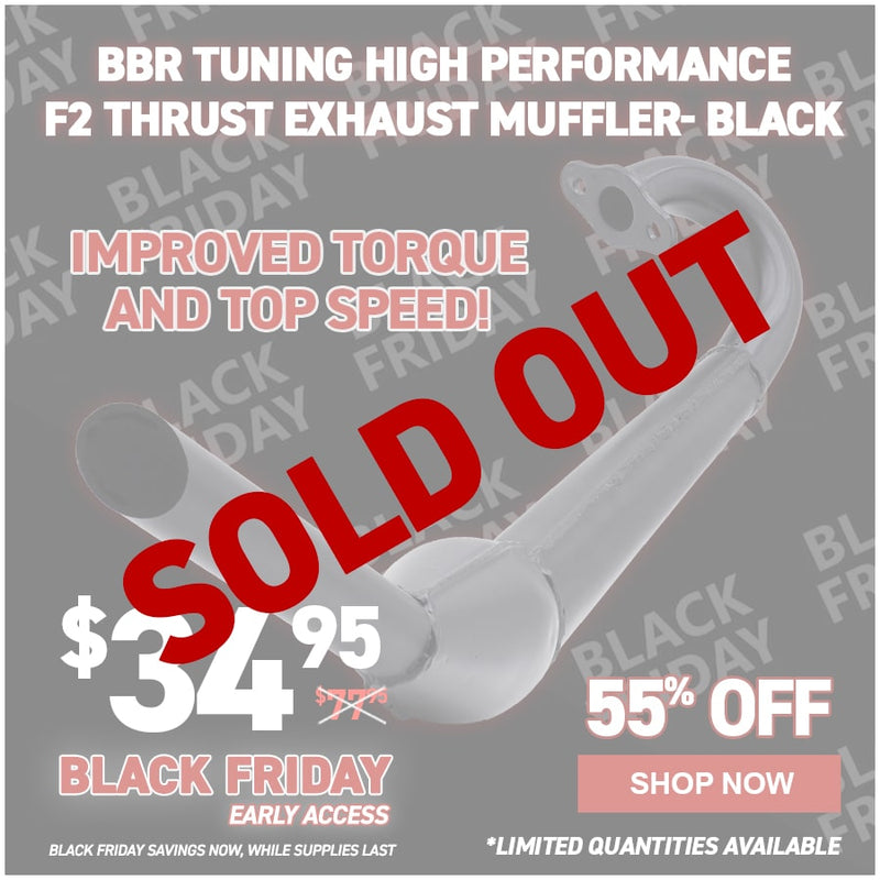 BBR Tuning High Performance F2 Thrust Exhaust Muffler- Black