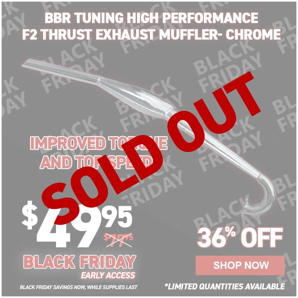 BBR Tuning High Performance F2 Thrust Exhaust Muffler- Chrome