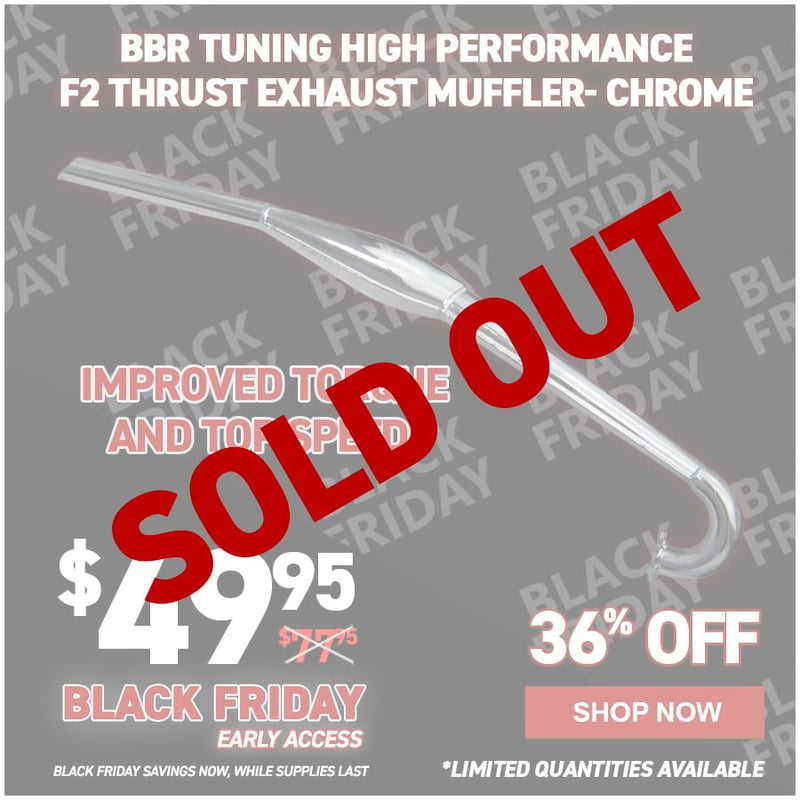 BBR Tuning High Performance F2 Thrust Exhaust Muffler- Chrome