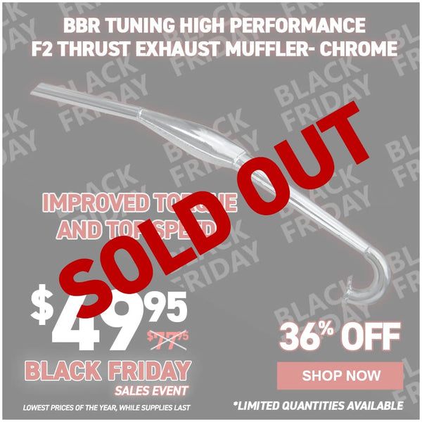 BBR Tuning High Performance F2 Thrust Exhaust Muffler- Chrome