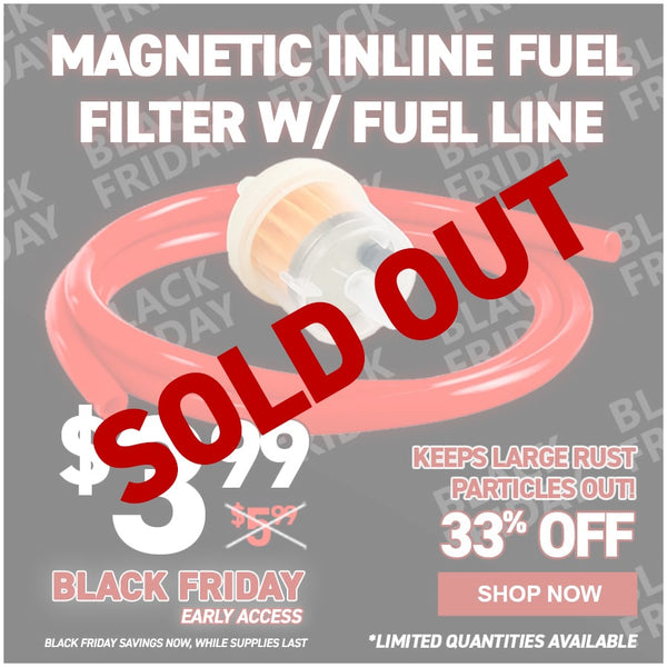 Magnetic Inline Fuel Filter w/ Fuel Line