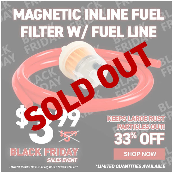 Magnetic Inline Fuel Filter w/ Fuel Line