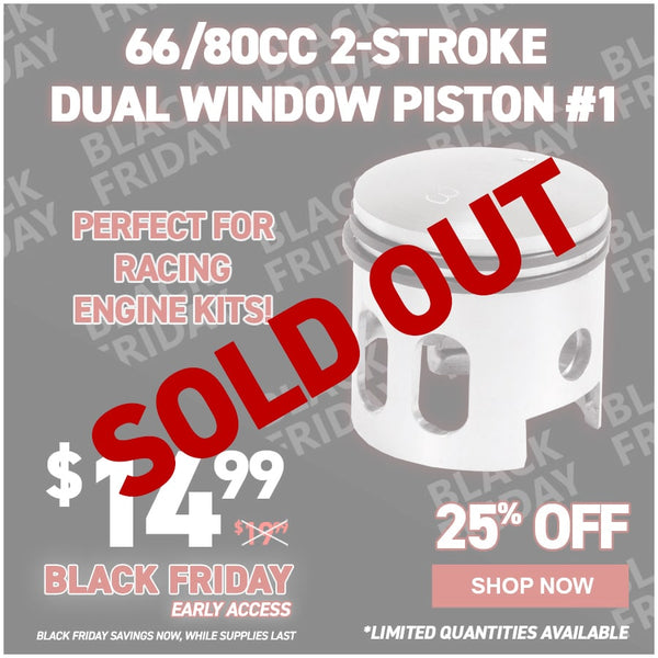 66/80cc 2-Stroke Dual Window Piston #1