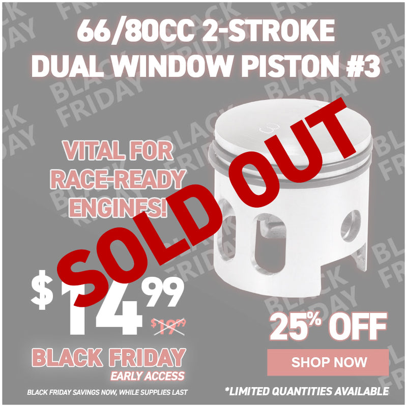 66/80cc 2-Stroke Dual Window Piston