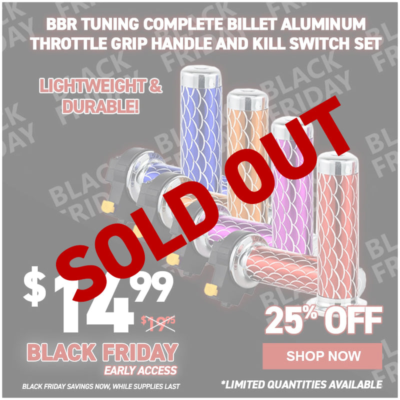 BBR Tuning Complete Billet Aluminum Throttle Grip Handle and Kill Switch Set