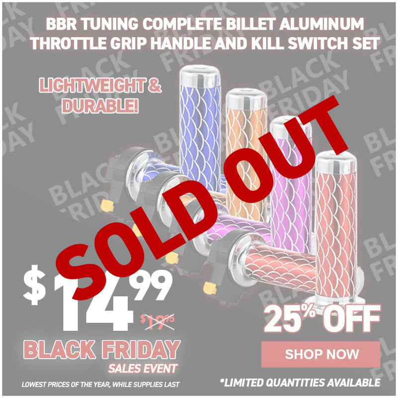 BBR Tuning Complete Billet Aluminum Throttle Grip Handle and Kill Switch Set