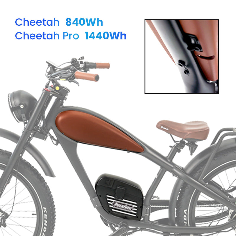 Cheetah Pro Vintage Ebike: 1000W Motor, Dual Battery, 100 Mile Range Cheetah Pro Vintage Ebike: 1000W Motor, Dual Battery, 100 Mile Range