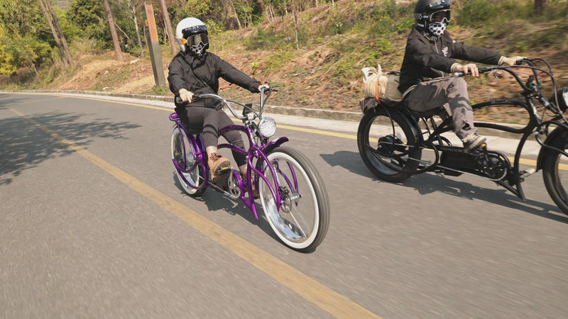 Tracer Beyond Pro 800W 26" Classic Stretch Chopper Electric Bike