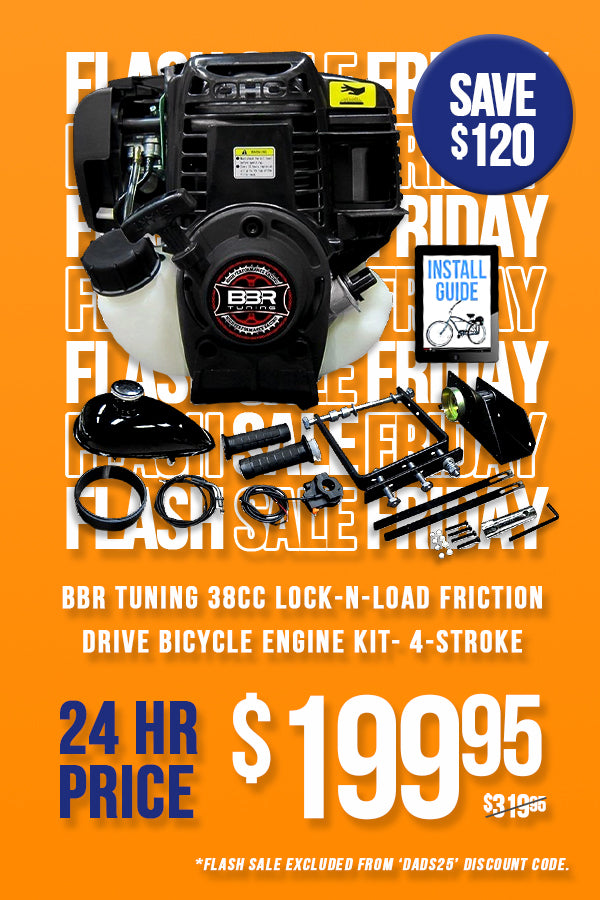 BBR Tuning 38cc Lock-N-Load Friction Drive Bicycle Engine Kit- 4-Stroke