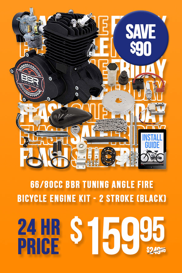 66/80cc BBR Tuning Angle Fire Bicycle Engine Kit - 2 Stroke