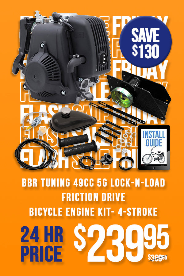 BBR Tuning 49cc 5G Lock-N-Load Friction Drive Bicycle Engine Kit- 4-Stroke