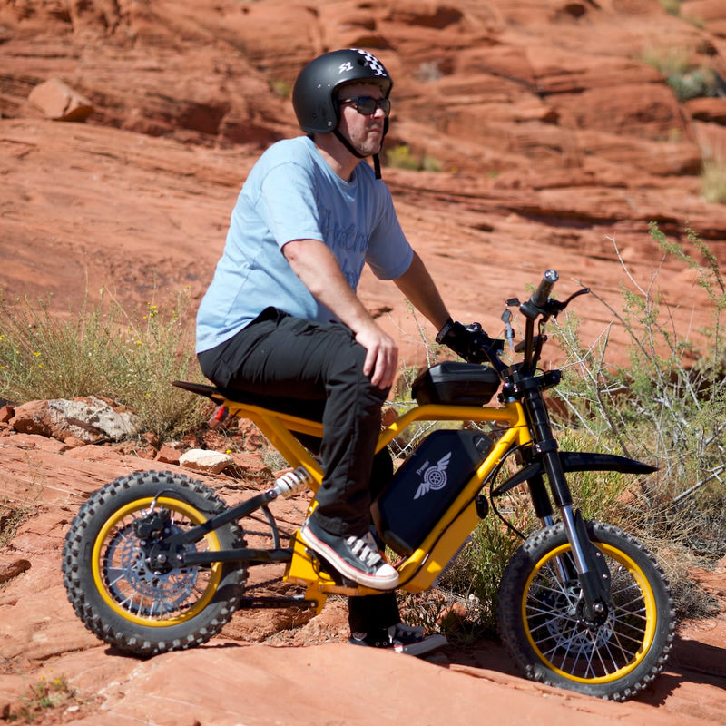 Freego n Ebike Freego Nova 2 Mid Drive Dirt Bike Man Riding